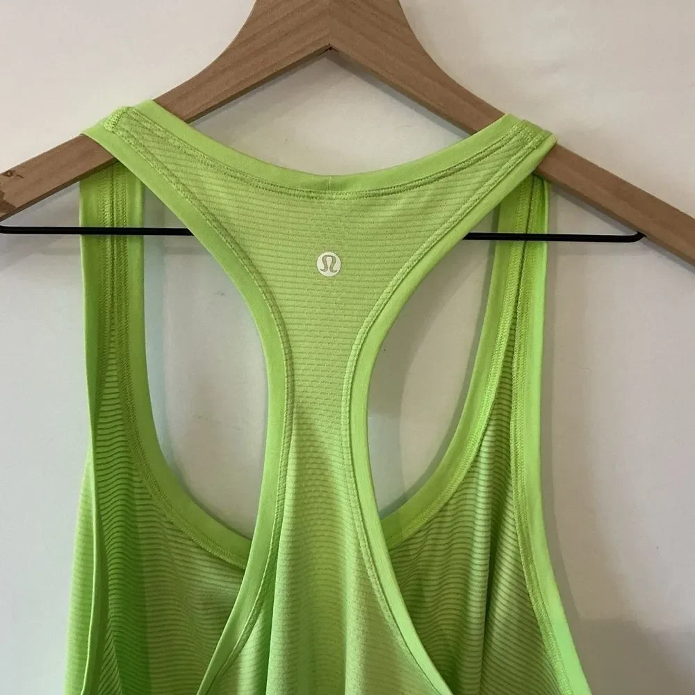 Lululemon Swiftly Tech Racerback Tank Top 2.0 Race Length Neon Green Size 20